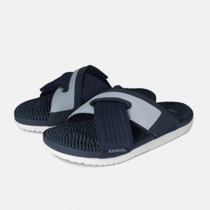 BÄR Herren Schuhe Kosa Kenkoh Massage-Sandale - Blau