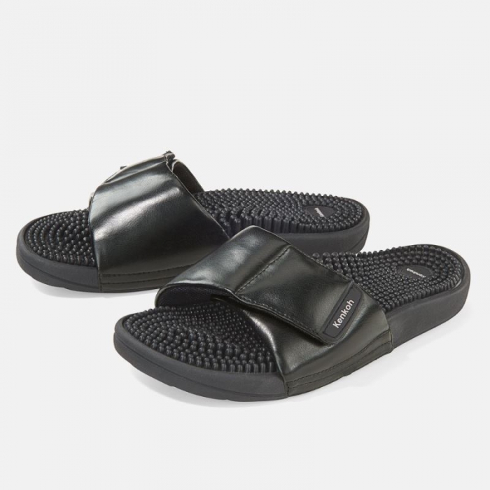 BÄR Herren Schuhe Kenkoh Massage-Sandalen - Schwarz