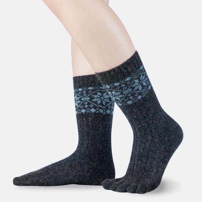 BÄR Schuhe Snowflakes Zehensocken - Dunkelgrau / Blau BÄR Schuhe Snowflakes Zehensocken - Dunkelgrau / Blau