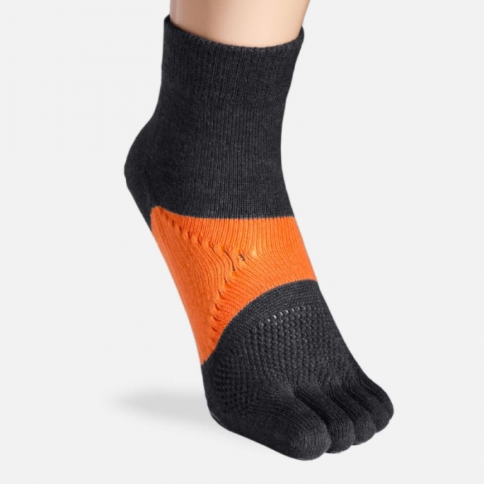 BÄR Schuhe Zehensocken Marathon - Anthrazit / Orange