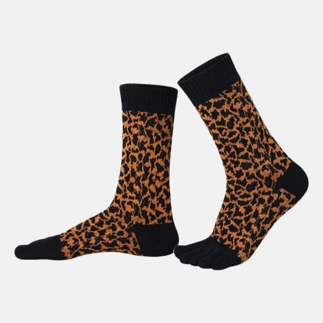 BÄR Schuhe Zehensocken Leopard - Braun / Schwarz BÄR Schuhe Zehensocken Leopard - Braun / Schwarz
