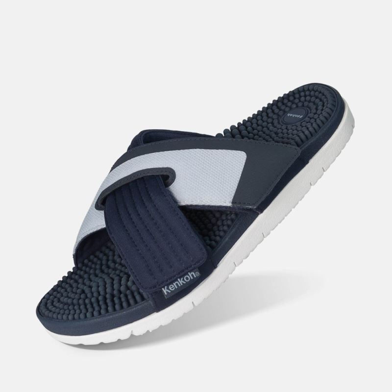 BÄR Herren Schuhe Kosa Kenkoh Massage-Sandale - Blau