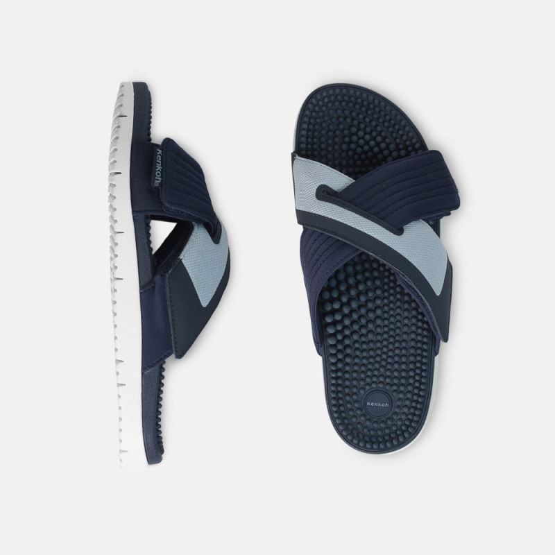 BÄR Herren Schuhe Kosa Kenkoh Massage-Sandale - Blau
