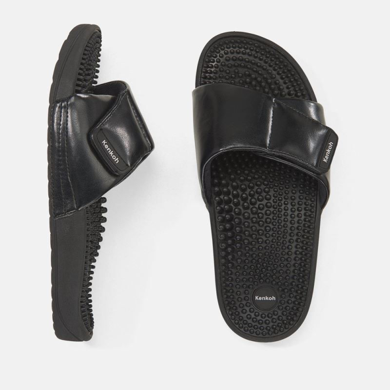 BÄR Herren Schuhe Kenkoh Massage-Sandalen - Schwarz
