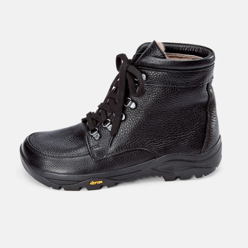 BÄR Herren Schuhe Lammfellstiefel - Schwarz