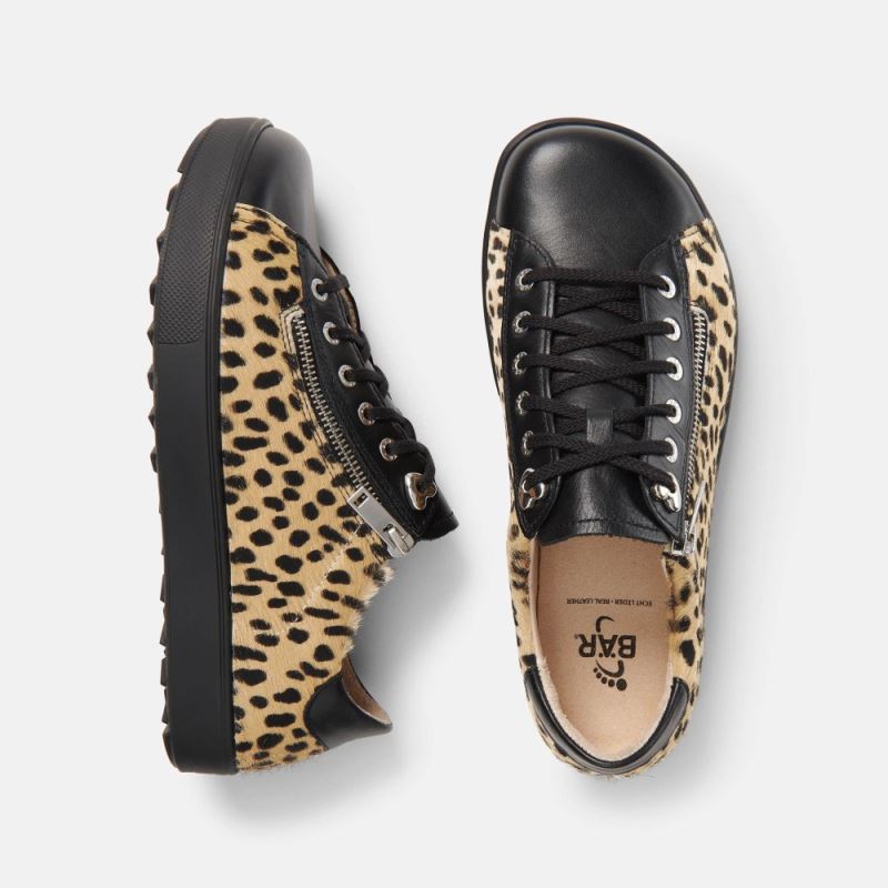 BÄR Damen Schuhe Margot - Schwarz / Leo