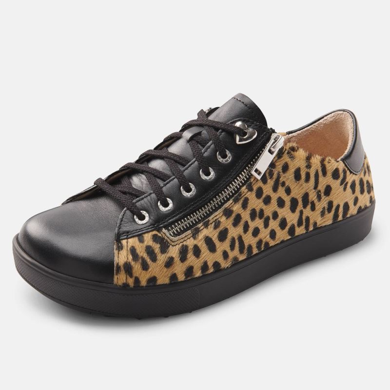 BÄR Damen Schuhe Margot - Schwarz / Leo